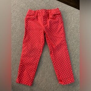 2T Carters pink white polka dot jeans pants with pockets